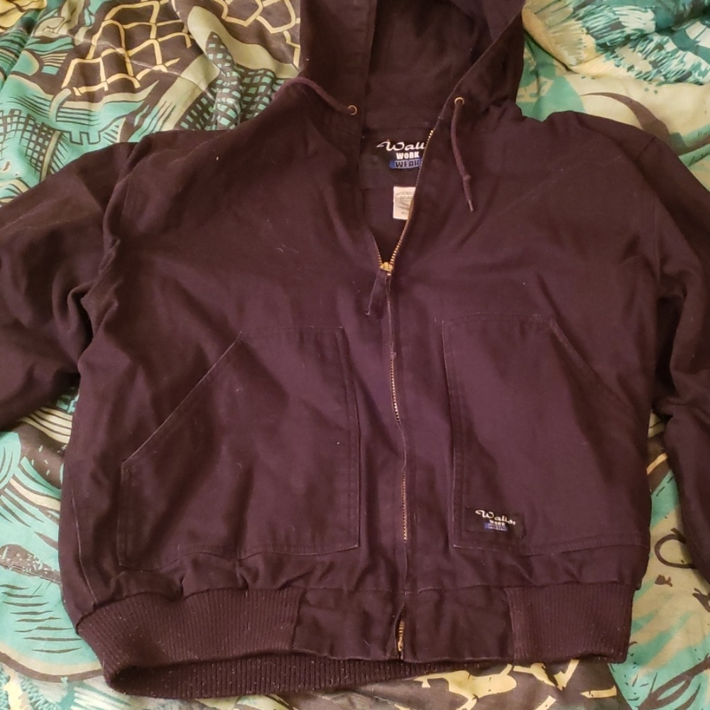 Black work coat